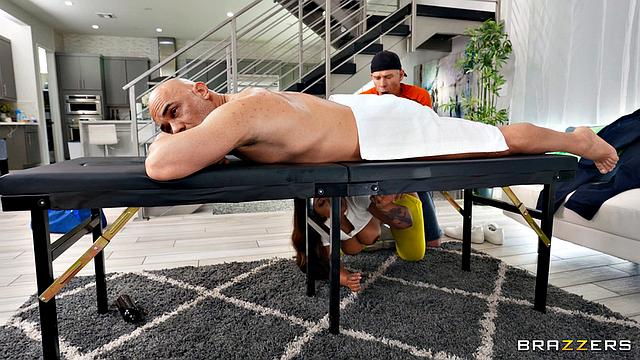 Double Penetrating My Roommate's Masseuse