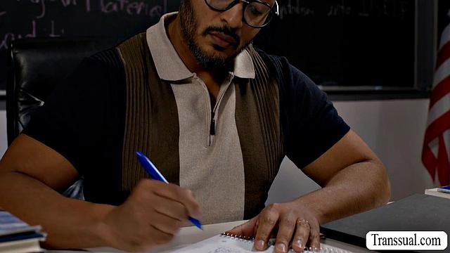 Giving my teacher a blowjob to pass my grade