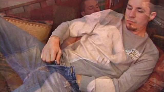 Foster Bailey starts a video, strips naked and works up a stiff one. His toned muscles ripple with every move, as he fondles and strokes with determination and control.