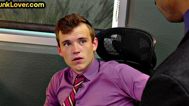 White workers barebacked in office 3some by Black boss