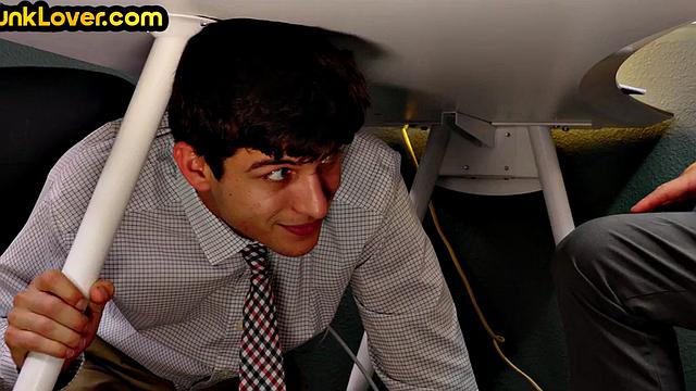 White workers barebacked in office 3some by Black boss