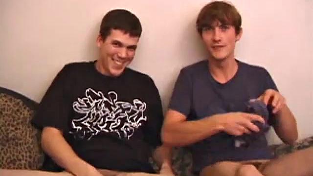 Reese comes in from skate boarding and finds Matthew playing with himself. Reese goes straight for Matthew's bulge and sucks on it until it tickles his tonsils. Matthew is craving some cock and begins servicing Reese.