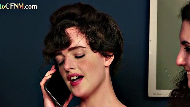 CFNM British babes give group handjob to lucky guy