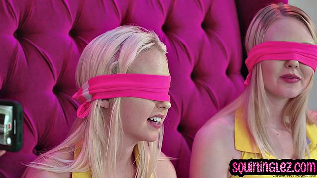 Naughty sluts scissoring in 3some