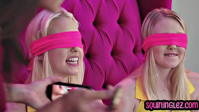 Naughty sluts scissoring in 3some