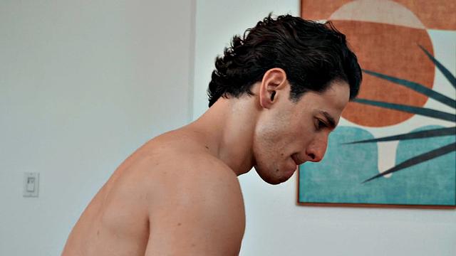 Athletic amateur assfucking in gym after workout