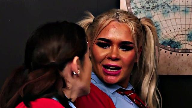 CFNM students suck and wank professors in 3some