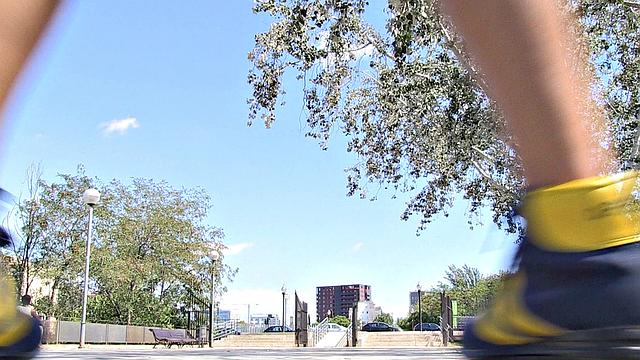 Rollerblading Latina Gets Pounded