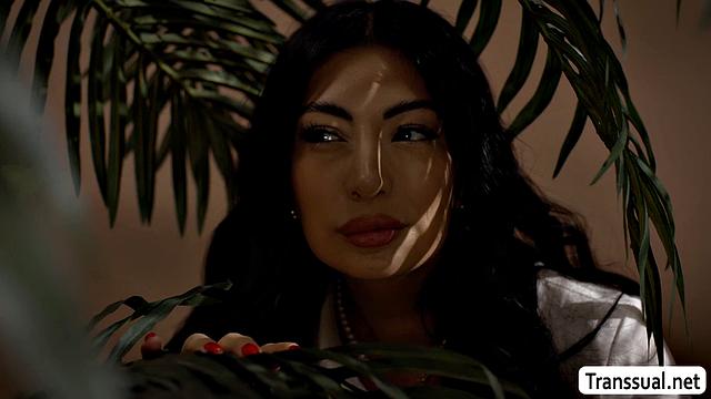 Taking a Ride on my TS Boss's Horny Cock in Her Office