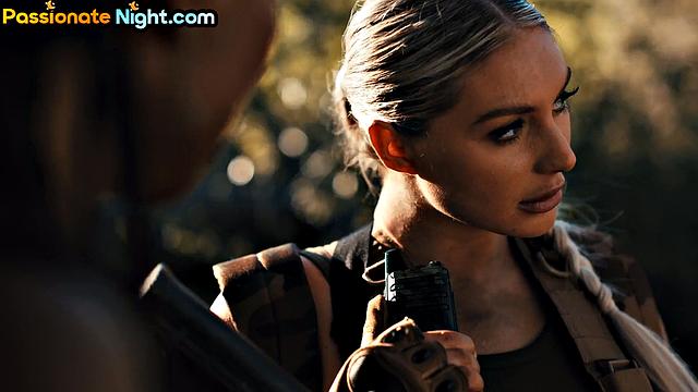 Stunning ebony pussyfucked 3some