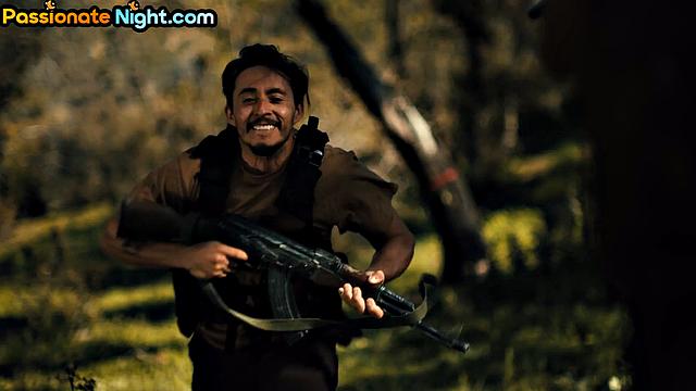 Stunning ebony pussyfucked 3some