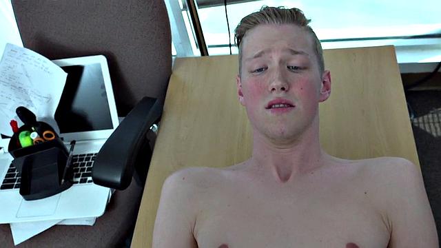 21yo amateur twink fucked in office POV by dom jock