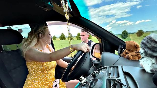 Horny blonde teen bounces on a big white cock while getting drilled hard