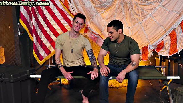 Army boys enjoy barebacking on duty after casting