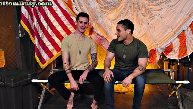 Army boys enjoy barebacking on duty after casting