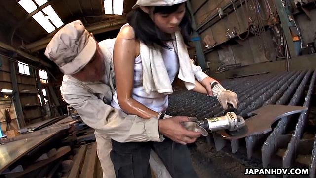 Japanese girl gets fucked with joy