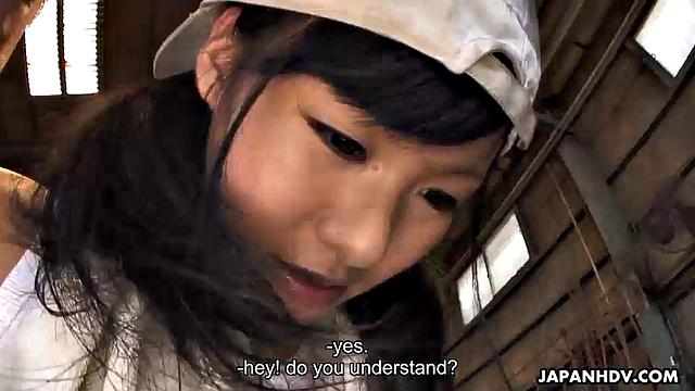 Japanese girl gets fucked with joy