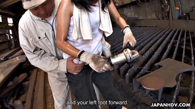 Japanese girl gets fucked with joy