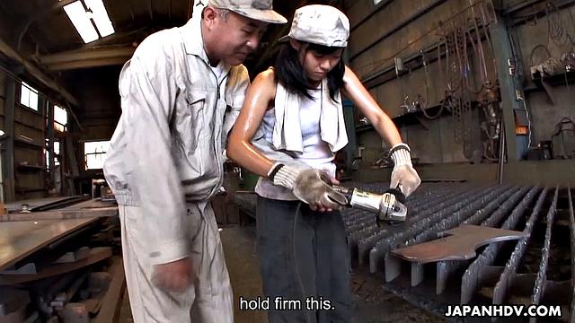 Japanese girl gets fucked with joy