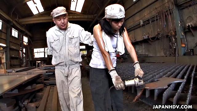 Japanese girl gets fucked with joy