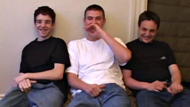 These three guys hook up for a hot threesome. They each get a taste of the other's cock, before Rick Waters ends up getting spit roasted by Mason Nite and Gunner Raines. Gunner is the first to finish.