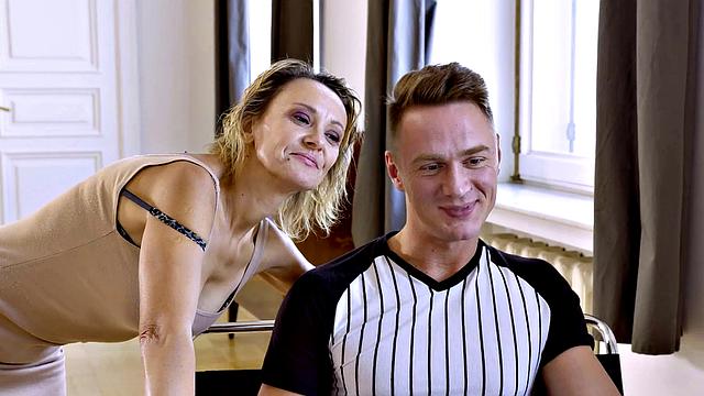 MATURE4K. Tempting charmer is drilled hard by the computer boy