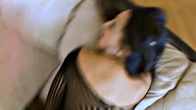 Gonzo oiled amateur rides cock