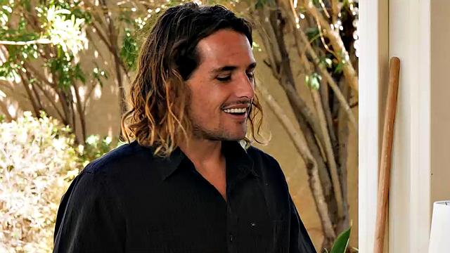 Hot brunette Alice Visby goes to yard sale and ends up getting railed by man