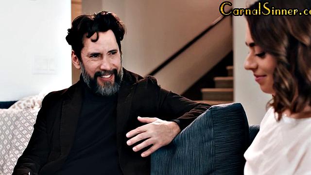 Stunning babe drilled by older boyfriend