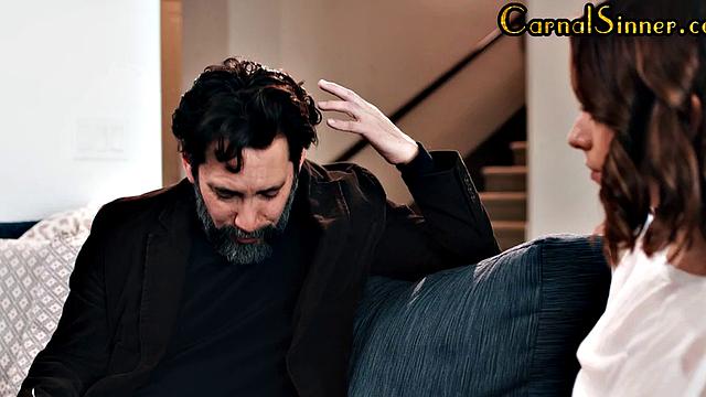 Stunning babe drilled by older boyfriend