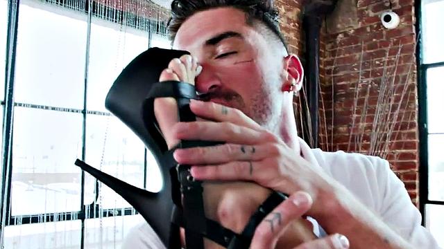 Transgender lady enjoys ass fucking by big white dick