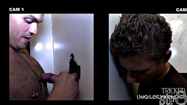 Fooled guy trying gay gloryhole