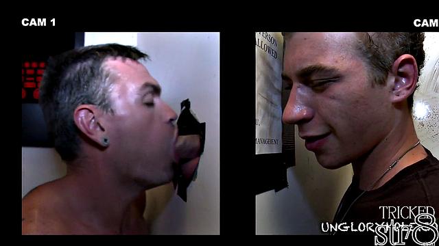 Fooled guy trying gay gloryhole