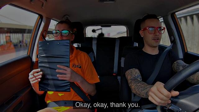 Cougar driving instructor cockriding student