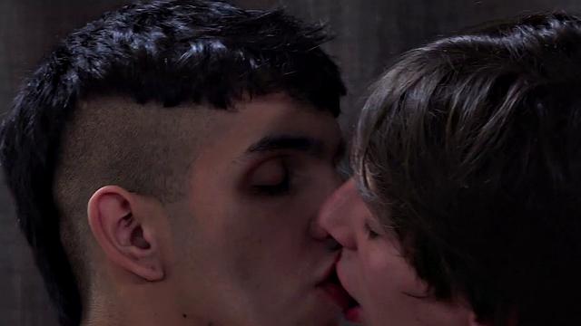 All three stripped to their underwear and parked on a sofa, it doesn't take long for Fabrice, Simon and Nico to get naked and start sucking each other's cock