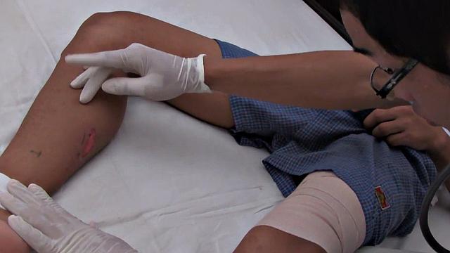 Hurt Asian twink bareback fucks during medical visit