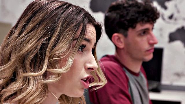 DEVILS FILM - Naughty Busty Teacher Rachael Cavalli Fucks Two Of Her Students In Class Detention