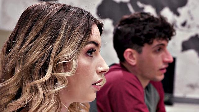 DEVILS FILM - Naughty Busty Teacher Rachael Cavalli Fucks Two Of Her Students In Class Detention