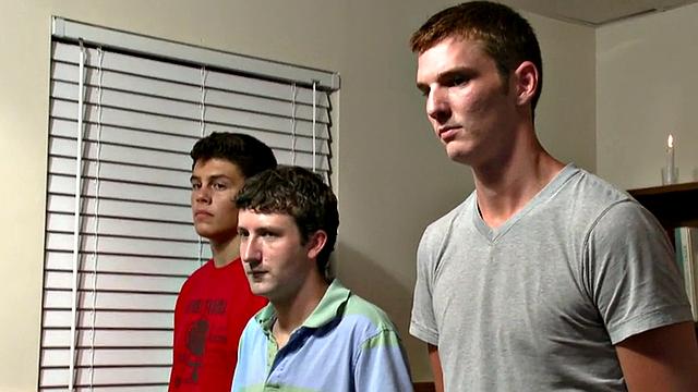 College guy hazed and fucked in front of college voyeurs