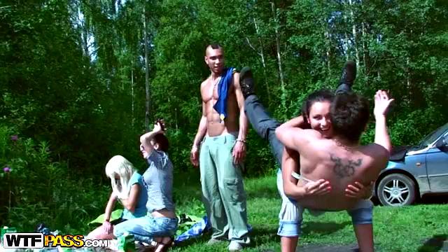 Teenage couples have fun and love