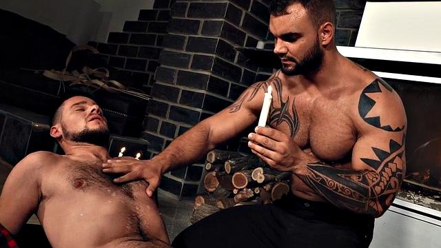 Dominant hunter barebacks after deepthroating