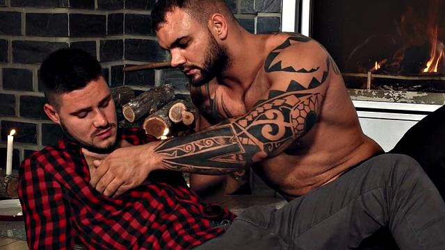 Dominant hunter barebacks after deepthroating