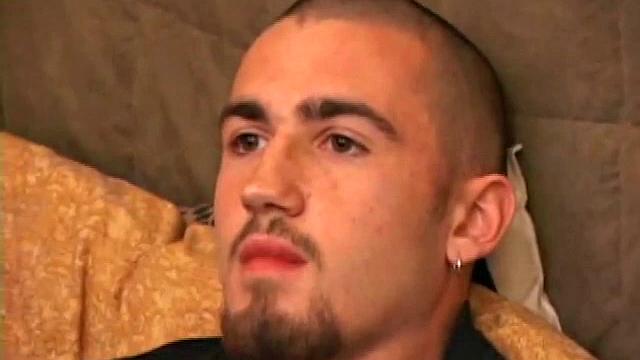 Donovan wastes no time as he pulls down his pants and lubes up his cock. Totally focused on the porn videp playing, Donovan strokes hard, until he expels a monster cum load.