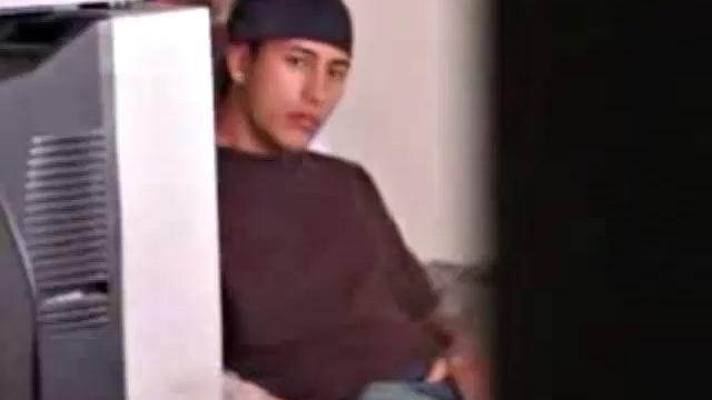 Young Eric Wynn goes into the bedroom to play with himself. Naked and hard, he strokes with determination. After a nice long stroke show, Eric launches a messy cum load onto his chest.