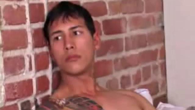 Young Eric Wynn goes into the bedroom to play with himself. Naked and hard, he strokes with determination. After a nice long stroke show, Eric launches a messy cum load onto his chest.