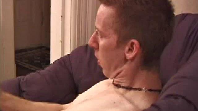 Jonathan Star plays with his cock, then gets naked. After lubing up he strokes his dick with determination, teasing his nipples. He edges himself closer and closer, before erupting.