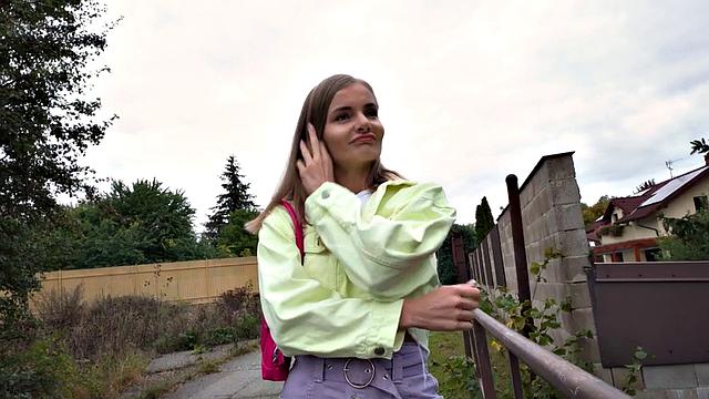 Cute euro 21yo deepthroating in POV before fuck