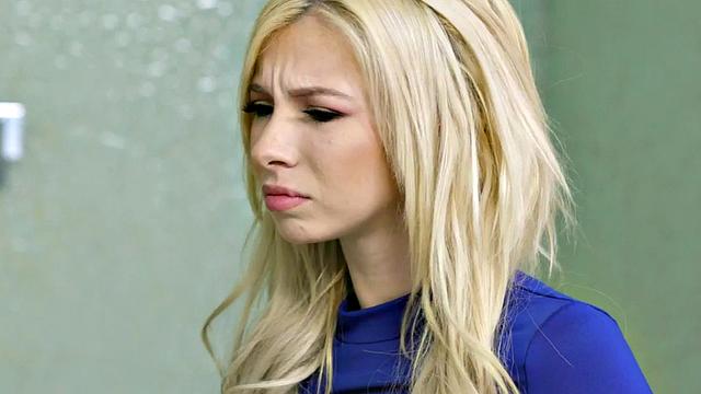 Petite stepsister rides stepbro's oiled cock in the bathroom