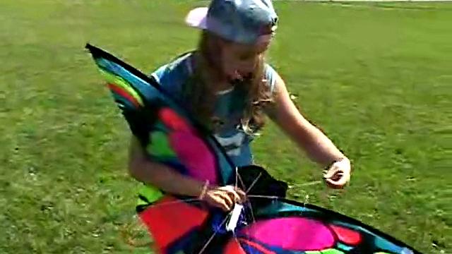 Little April Outdoors chugs a popsicle in her homemade video