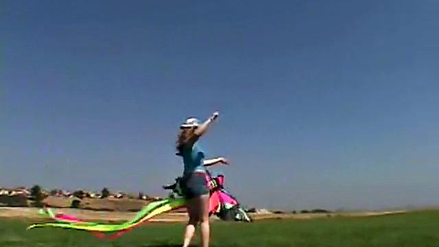 Little April Outdoors chugs a popsicle in her homemade video